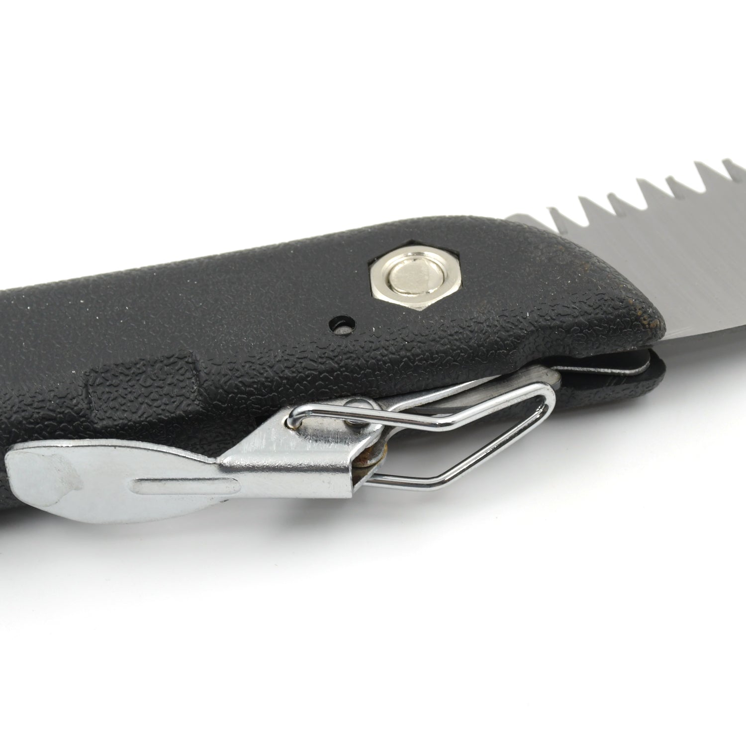Compact folding handsaw for pruning and cutting, suitable for wood, PVC, and bone. Compact folding handsaw for pruning and cutting, suitable for wood, PVC, and bone.